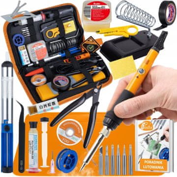 Rosfix Set Spajkalnik 60w – Regulacija Temperature, 14v1, ESD Silikonska Podloga | 200–450°C