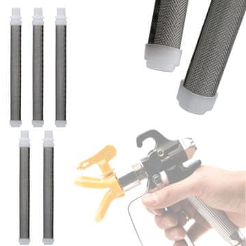 Rosfix Filter Palčni 60 Mesh za Agregat za Barvanje – 96,8 mm Dolžina, 9 mm Premer, Kovina/Plastika | Komplet 5 Kos