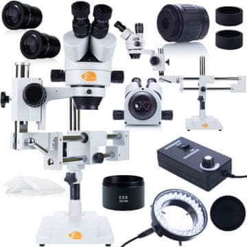 Rosfix Set Jupiter Pro MSJP-T-SDMS1 Microscope – Trinocular Glava, 56xLED Osvetljevalec, 0.5X Leča | 165mm Delo