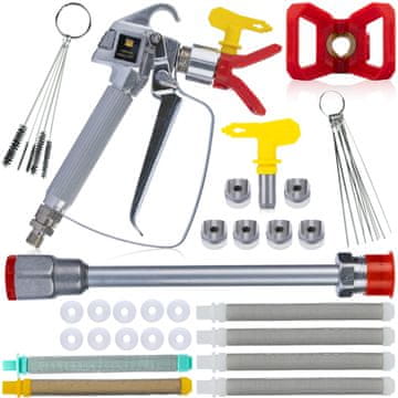 Rosfix Set Brizgalna Pištola 517 z Glavo, Lance 30 cm, Filtri, Usmerniki | 248 bar, 1/4"", 7/8"", 60/100/30 Mreža