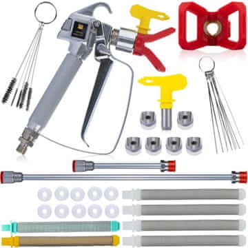 Rosfix Set Brizgalna Pištola z Šobo 517 – 248 bar, 1/4" in 7/8", Lanci 30/100 cm, Filtri, Tesnila | 4 l/min