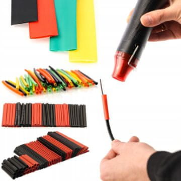 Rosfix Set Toplotno Skrčljivih Cevi 127 + 164 Kos – Poliolefinska Izolacija | 2:1, -55 °C do +125 °C