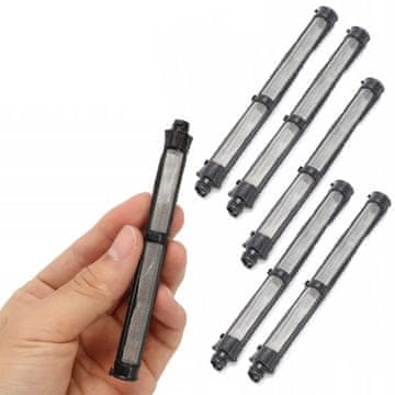 Rosfix Set Filtrirna Vložka 60 Mesh – Nadomestni Del za Brizgalno Pištolo Graco FTX, XTR, Izvajalec | 110 mm, Ø9 mm, Kovina in Plastika
