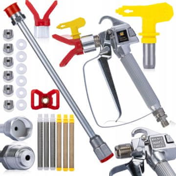 Rosfix Set Brizgalna Glava s Šobo 517 – 248 bar, 1/4"" in 7/8"" Navoj, Lance 30 cm, Filtri 60/100 Mesh | za Agregat | Profesionalno Barvanje