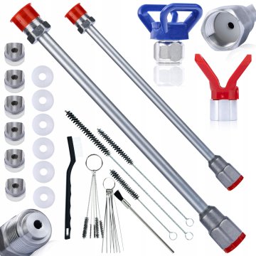 Rosfix Set Podaljševalna Kopja za Barvno Pištolo – 100 cm + 50 cm | 290 bar, Navoj 7/8"", Nerjaveče Jeklo | za Težko Dostopna Mesta