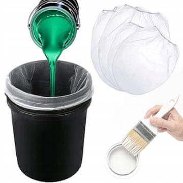 Rosfix Set Filter Vrečke za Barvo – 2X 20l (50X54 cm) v 2X 10l (38X42 cm), 100 Mreža | za Agregat v Pištole | Večkratna Uporaba