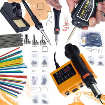 Rosfix Set Spajkalna Postaja OH660 + Zvarilec Plastike RSC100w – 660w, 1200 Sponk, 5 Tipov Spojev | 230v, LED, 100–500°C, PP/PE/ABS/PVC