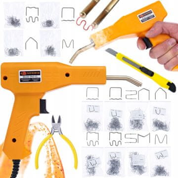 Rosfix Set Zvarilec za Plastiko v Kovčku – 1000 Sponk, 50 w, 230 v, 750 °C, 150 cm Kabel | za Avto, Dom, DIY | Zvarilec za Plastiko