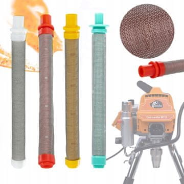 Rosfix Set Filtrirna Glava za Barvni Aggregat – 30/60/100/200 Mesh | 93–96 mm, Ø9–10,8 mm, Kovina/Plastika