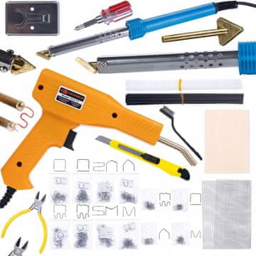 Rosfix Set Spajkalnik za Plastiko BL80w + Zgrinjalo + 800 Zaponk – 80w, 230v, 750°C | za Avtomobilske in DIY Popravila | Orodje za Plastične Dele