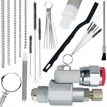 Rosfix Set Ventil CleanShot za Barvni Aggregat – 248 bar, 7/8"", 5 Krtač, 17 Orodij, Filter 60 Mesh | za Čiščenje in Vzdženje