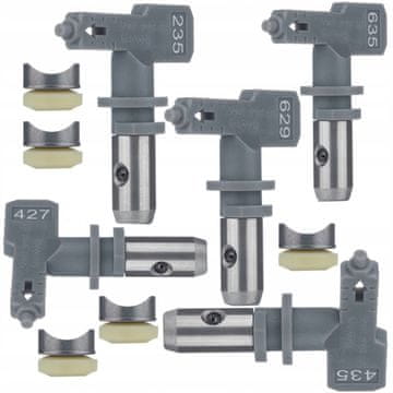 Rosfix Set Šob za Airless Brizgalno Napravo – Hi-Flow 635, 629, 235, 427, 435 | Širina Prhe 10-30 cm