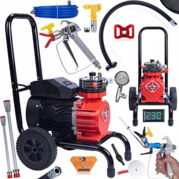 Rosfix Set Enota za Barvanje Red Strong Storm RSS05 – 3500w, 22MPa, 18l/Min, Sulica 50 cm | LCD, 8 m Cev