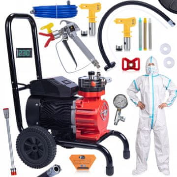 Rosfix Set Generator za Barvanje Red Strong Storm RSS05 – 3500w, 22MPa, 18l/Min, LCD | 2 Šobi, 3 Filtri, 8m Cev