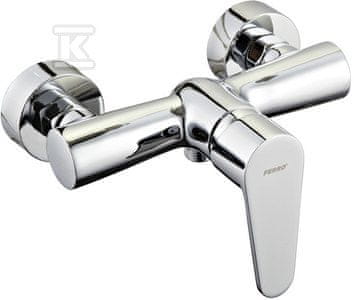 slomart Algeo stenski tuš set, krom