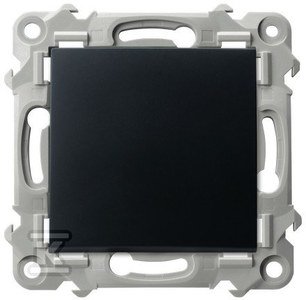 slomart Enopolno stikalo - mat črno, SZAFIR ŁP-1Z/M/33