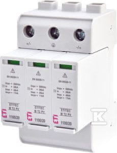 slomart Prenapetostna zaščita T2 (C) za PV sisteme ETITEC M T2 PV 1100/20 Y