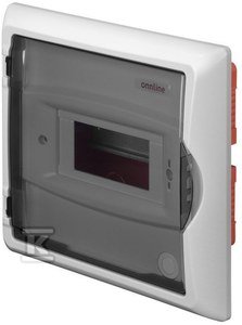 slomart Vgradna stikalna omarica ONNLINE 1x6 modularna IP40 dimljeno steklo