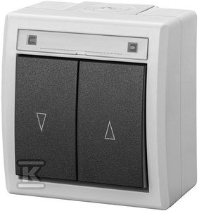 slomart Nadometno stikalo N/T, trenutno stikalo z zaklopom IP55, sivo AQUANT 2K