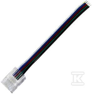 slomart Hitri konektor za RGBW LED trakove 5PIN SMD IP20 PCB 10MM trak žica 10cm