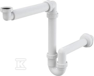 slomart Prostorsko varčen sifon za umivalnik z matico 5/4"