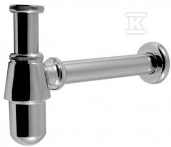 slomart Steklenični polsifon G 1.1/4" x 32 mm z rozeto, kromiran nastavljiv odtočni cev do 320 mm Onnline