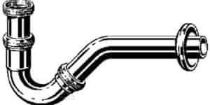 slomart Bide cevni sifon 5/4"x5/4" medenina / kromirana