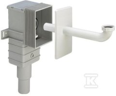 slomart Umivalniški sifon 5/4"x50 / 40 plastični skriti beli = RAL 9010, model 56332