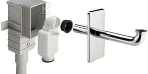 slomart Umivalniški sifon 5/4"x50 / 40 plastični skriti krom design št. 56331PL, sifon za invalide