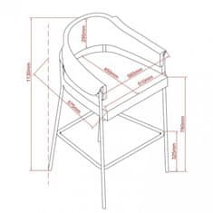 Fort Barski stol SLAMBAR (antracit) (set 2 kosov)