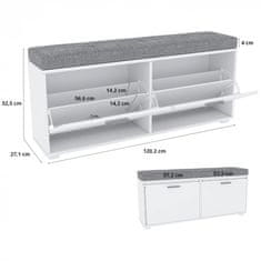 Fort Omara za čevlje PELAGO 120 (bela + siva)