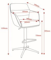 Fort Barski stol MINEBAR (rjava) (set 2 kosov)