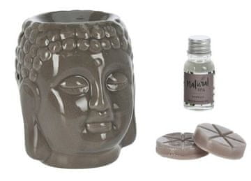 HOMESTYLING Aroma svetilka KO-CC5062040brown set of 4 pieces SPA BUDDHA brown