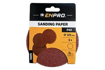 Enpro Brusni papir Sanding paper with Velcro 40/125, 3 pcs.