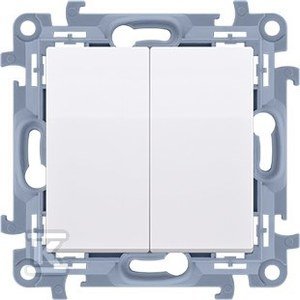 slomart LED osvetljeno nihajno stikalo za IP44 izvedbe (modul) 10 AX, 250 V~, vijačni priključki