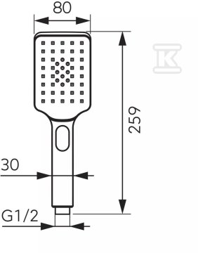 slomart Tuš ročka CLICK 3F, krom