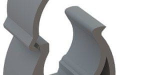 slomart Zaklepni ročaj UZE-25, siv, pakiranje 100 ONNLINE