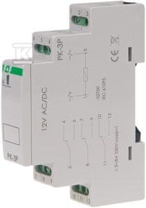 slomart Elektromagnetni rele PK-3P 12V AC/DC, kontakt: 3P I=3x8A, 1 modul