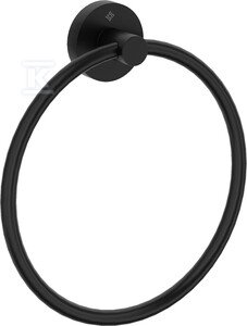 slomart Brisačni obešalnik Jaśmin, okrogel, stenski, črn