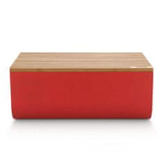 Alessi Posoda za kruh Mattina 34x21xh14 / rdeča / kovina, les