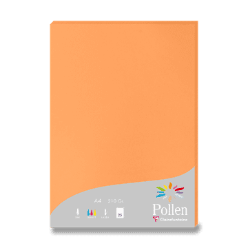 Clairefontaine Barvni dopisni karton, A4, 25 kosov - oranžna