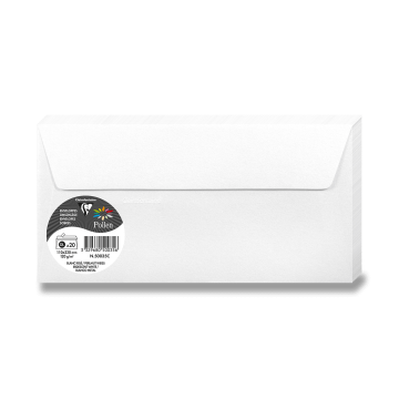 Clairefontaine Ovojnica perla, DL, samolepilna, 20 kosov - biserno bela