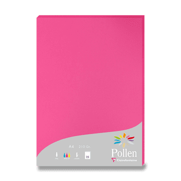 Clairefontaine Barvni dopisni karton, A4, 25 kosov - roza