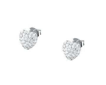 Morellato Nežni srebrni kamni Srca s cirkoni Nobile SAZK04