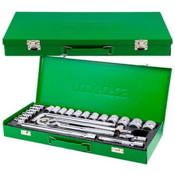 ROCKFORCE Komplet orodij za nastavke, podaljški za ragljo, 24 kosov, v kovčku 1/2"