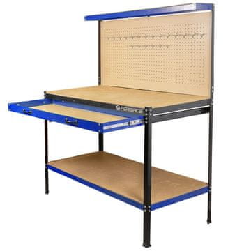 shumee Delovna miza za orodje Forsage 120 cm s predalom in steno