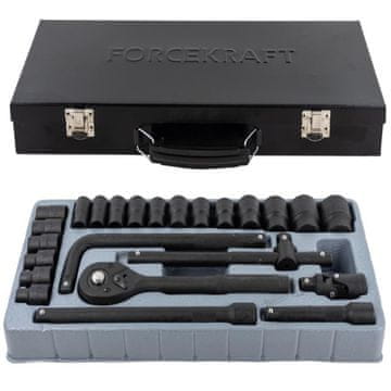 ROCKFORCE Komplet nasadnih ključev, ragljasti nastavki 1/2" 8-32 mm 24 kosov