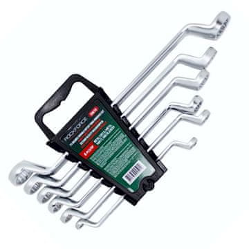 shumee 6-delni komplet obročnih ključev z ukrivljenim robom 8-24 mm Cr-V