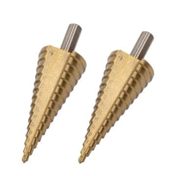 ROCKFORCE Stopničasti stožčasti sveder za božična drevesca, 2 kosa, za kovino in les, 4–32 mm