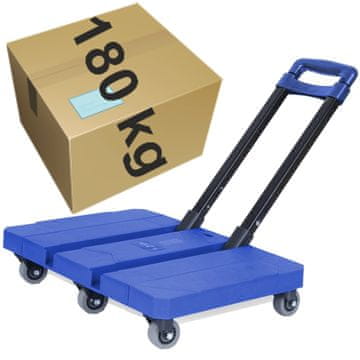 FORSAGE Zložljiv transportni voziček s platformo 180 kg